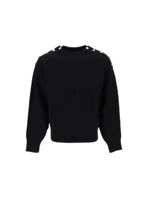 Metal Button Knit Sweater