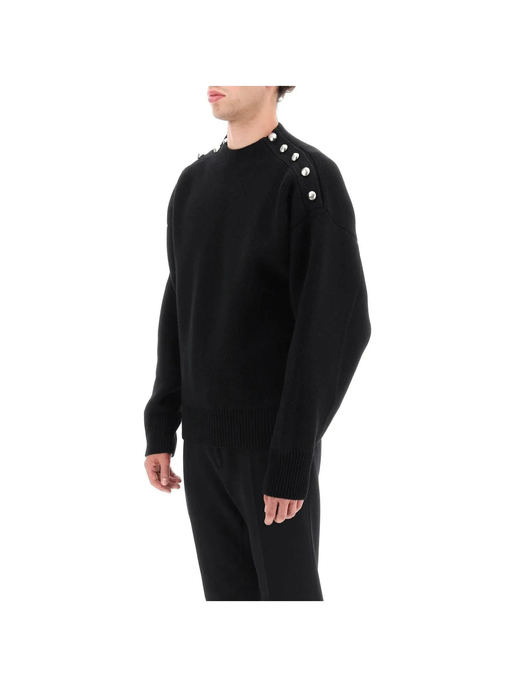 Metal Button Knit Sweater