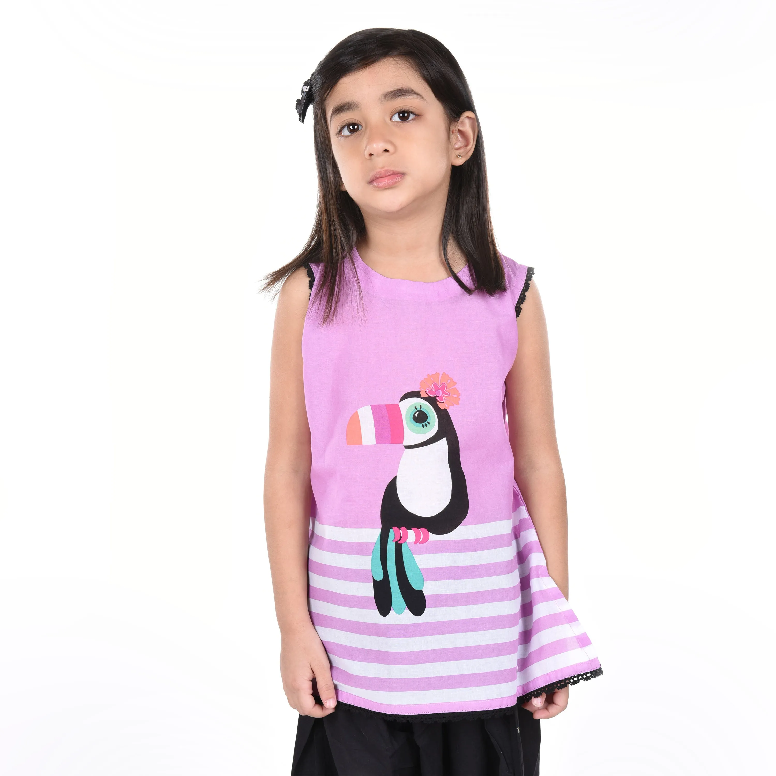 MOCKINGBIRD ORCHID SLEEVELESS SHIRT