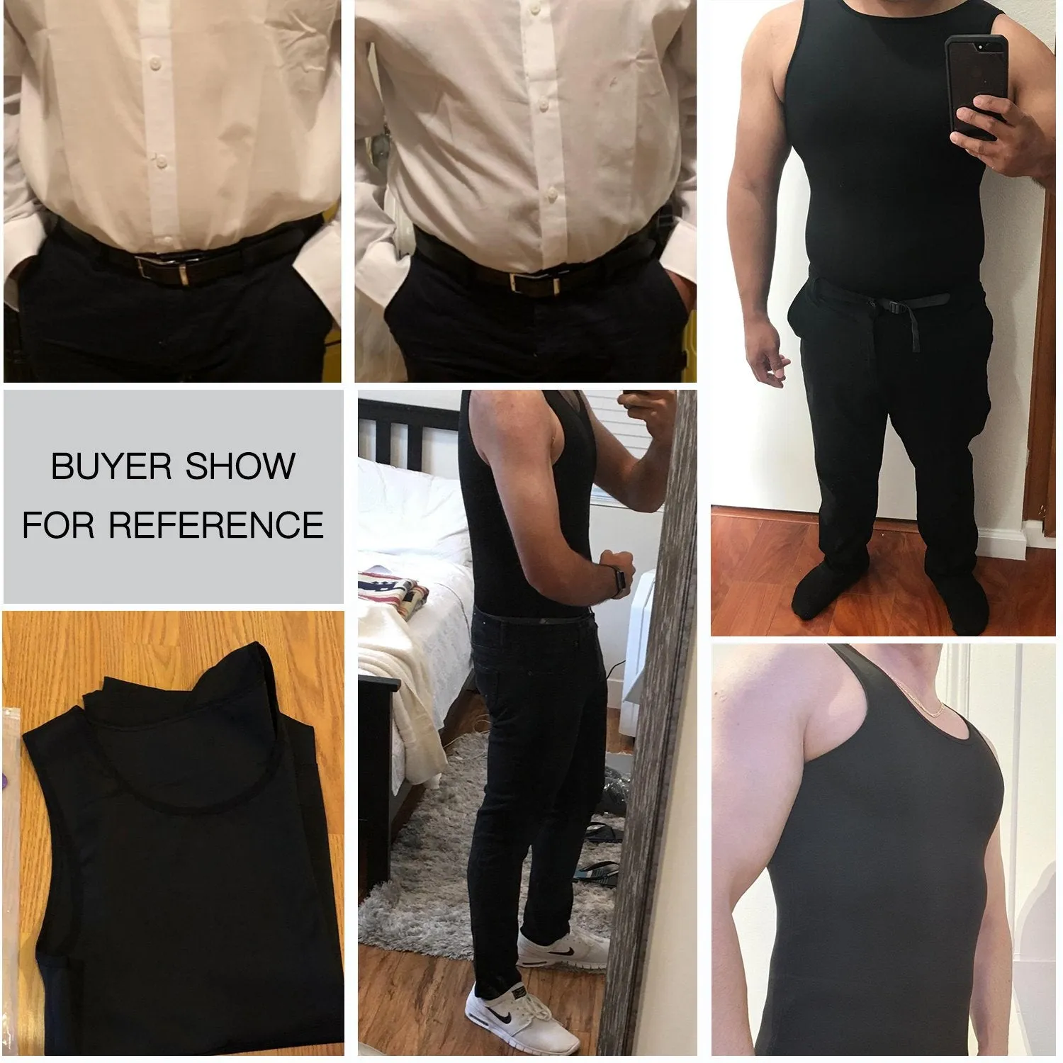 Nebility Men Zipper Vest For Slim & Back Support