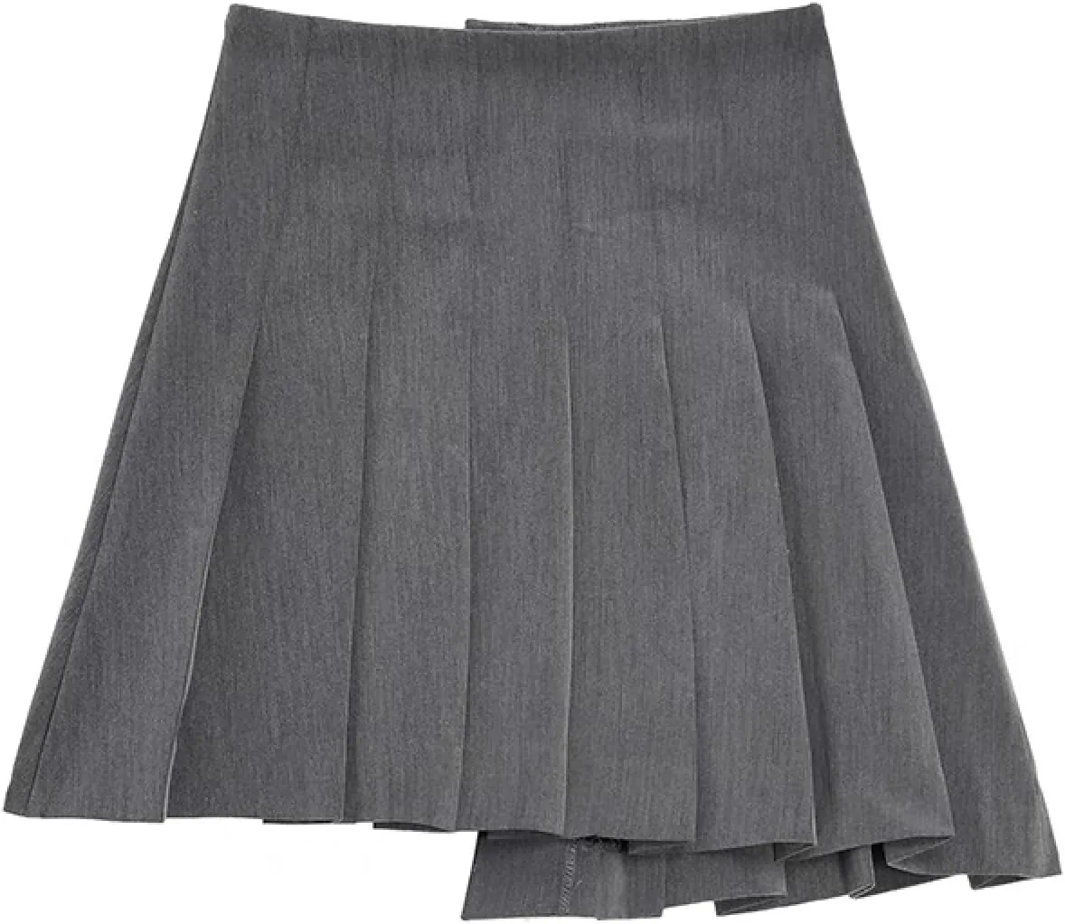 OFFSUM Womens Short Skirts - Solid Color Irregular Pleated Skirt Women High Waist A-Line Streetwear Korean Style Fash