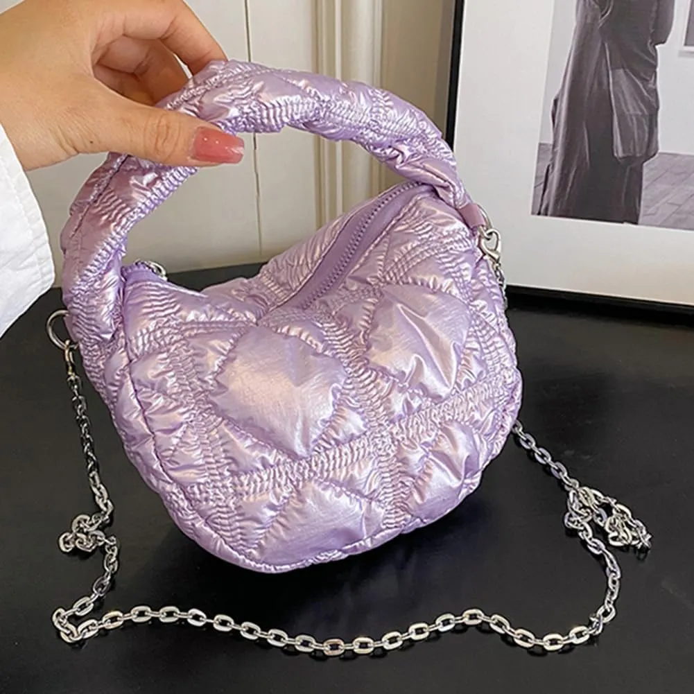 Padded Quilted Hobo Bag Women Tote Bag Cloud Bag Phone Purse Crossbody Bag Soft Handbag Satchel Bags