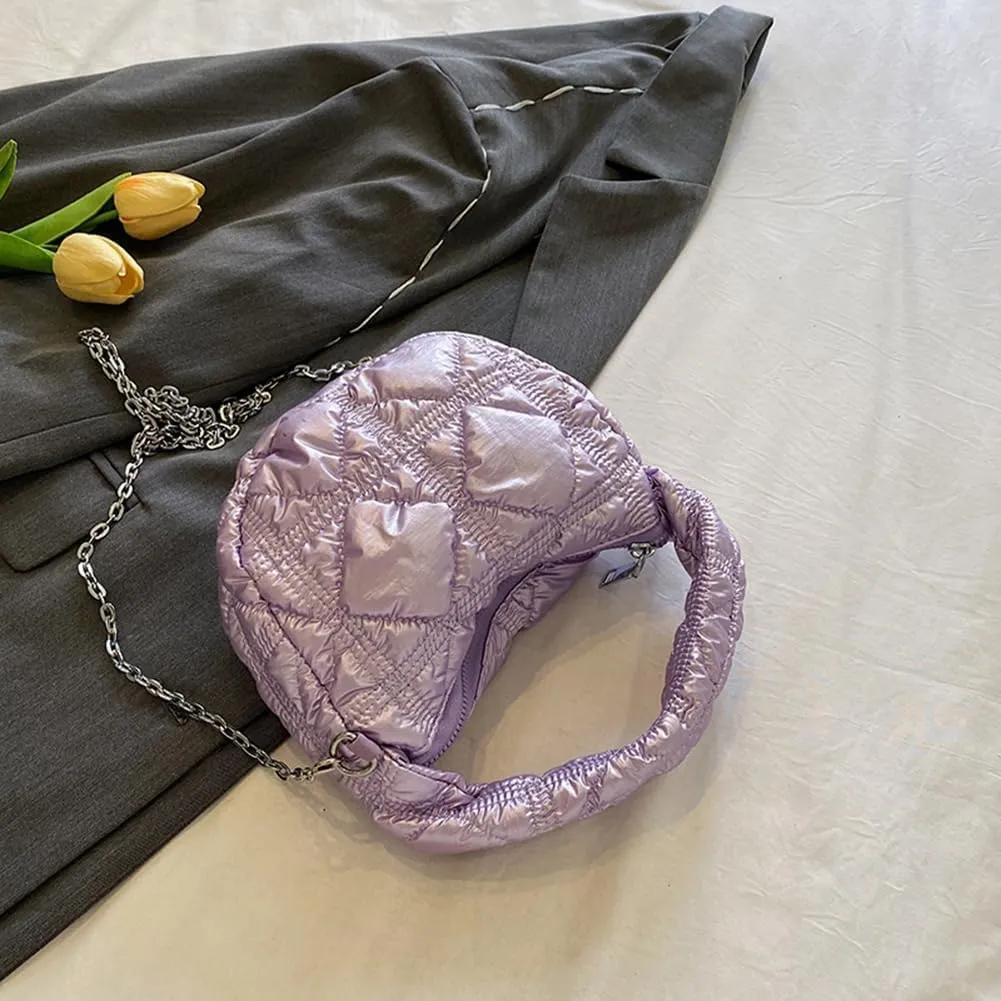 Padded Quilted Hobo Bag Women Tote Bag Cloud Bag Phone Purse Crossbody Bag Soft Handbag Satchel Bags