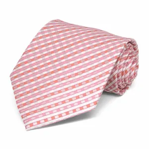 Perfect Pink George Plaid Extra Long Necktie