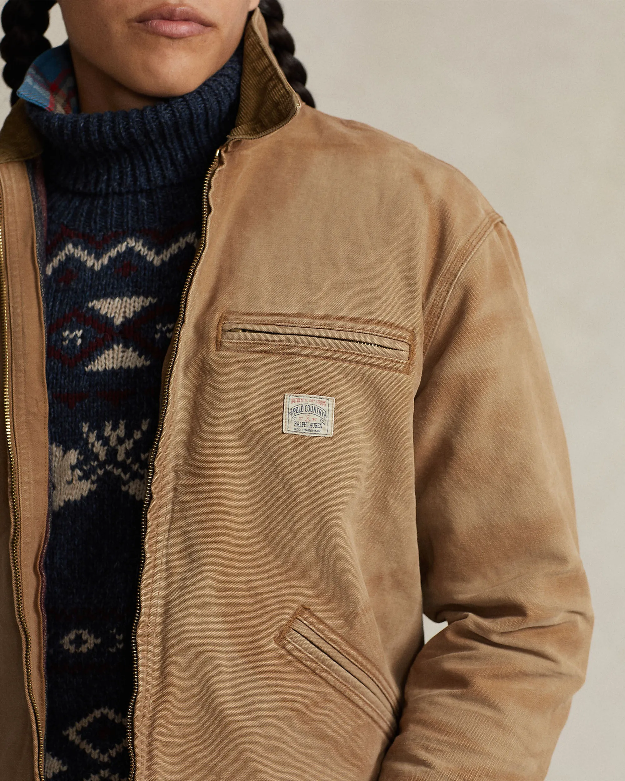Polo Sportsman Canvas Jacket - Brown