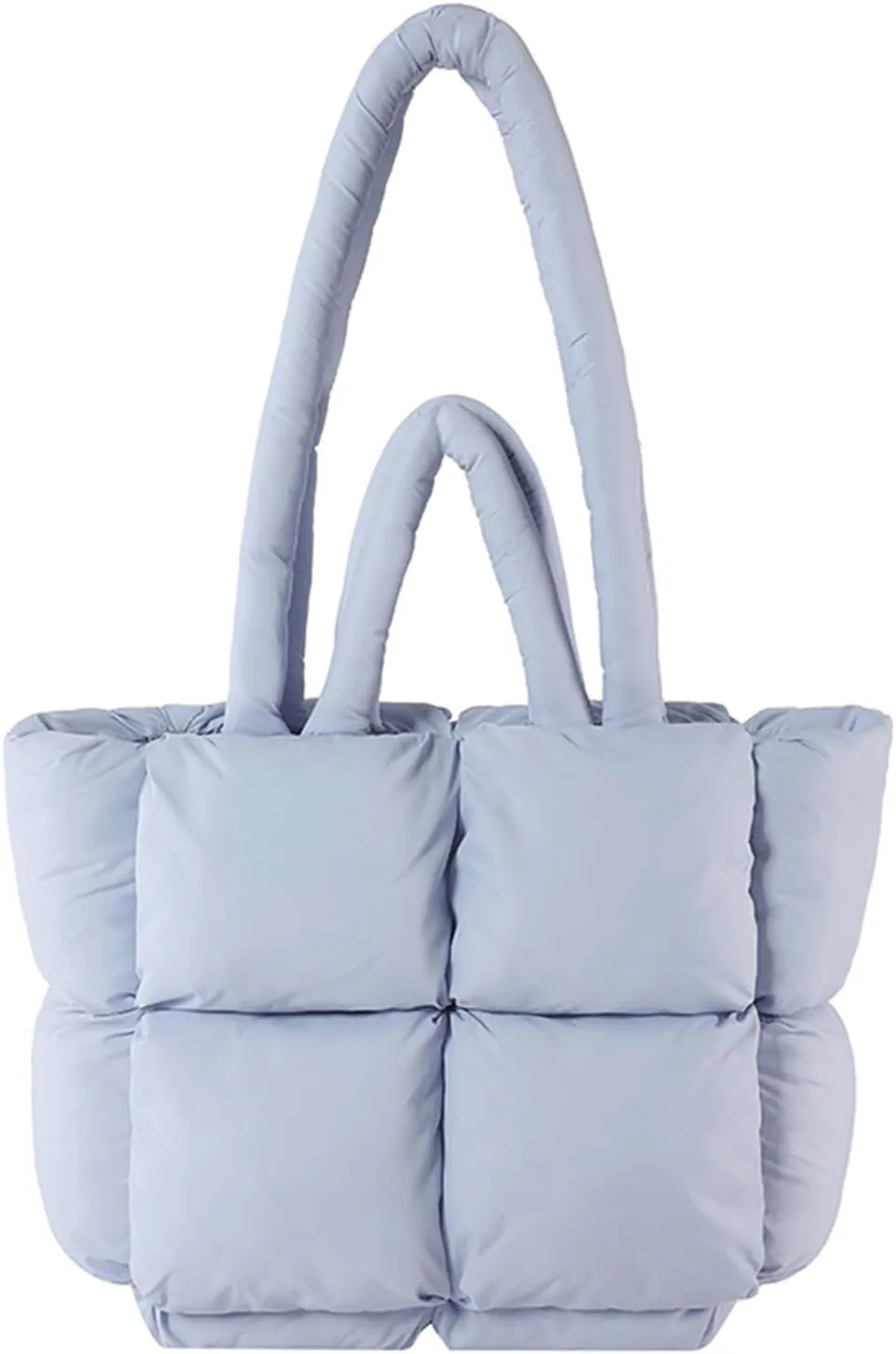 Puffy Tote Bags Small Lightweight Down Cotton Padded Quilted Purse Puffer Tote Bag Shoulder Handbags for Women