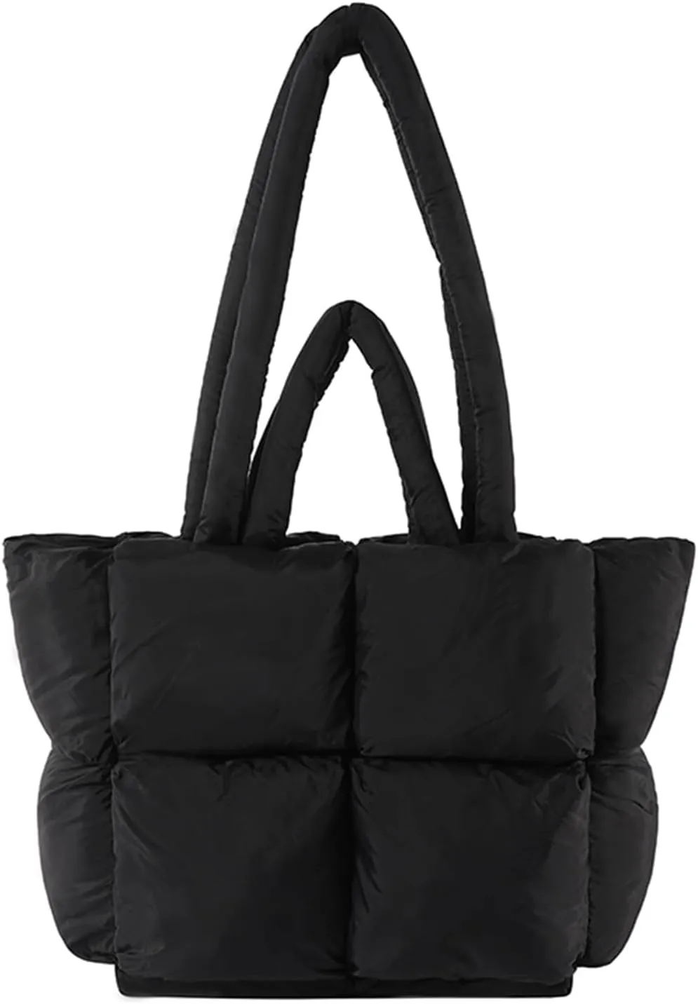 Puffy Tote Bags Small Lightweight Down Cotton Padded Quilted Purse Puffer Tote Bag Shoulder Handbags for Women