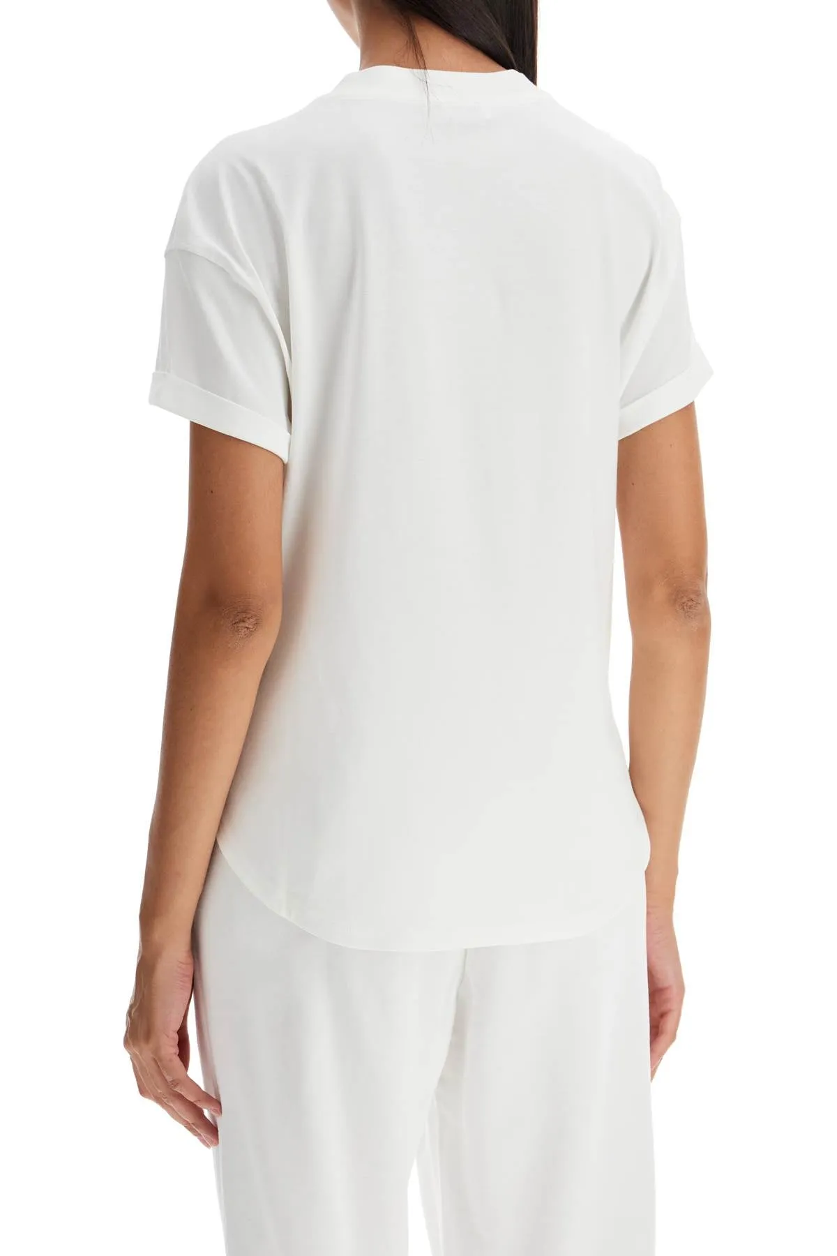 "shiny pocket detail t-shirt