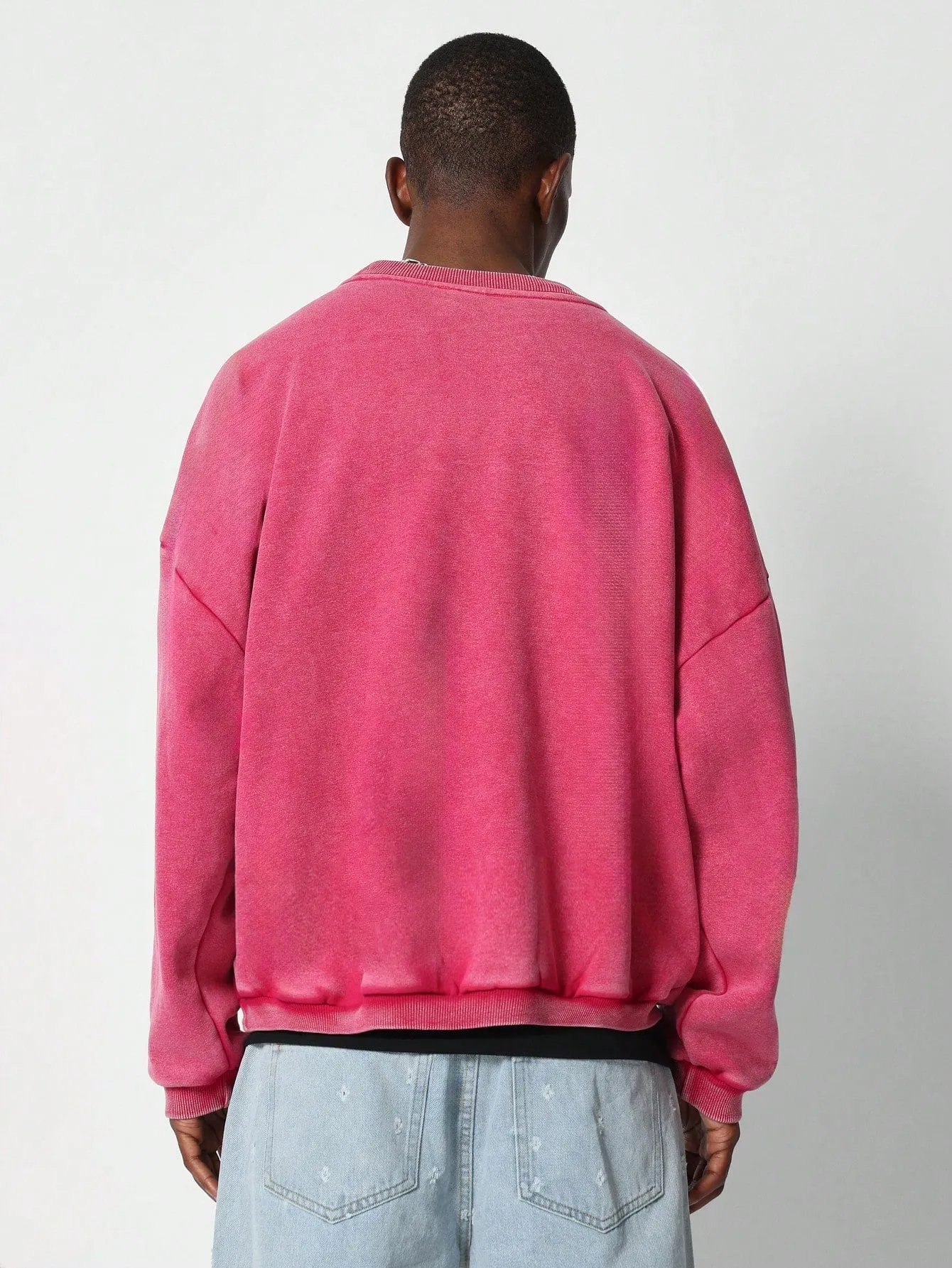 Regular Fit Washed Crew Neck Sweatshirt