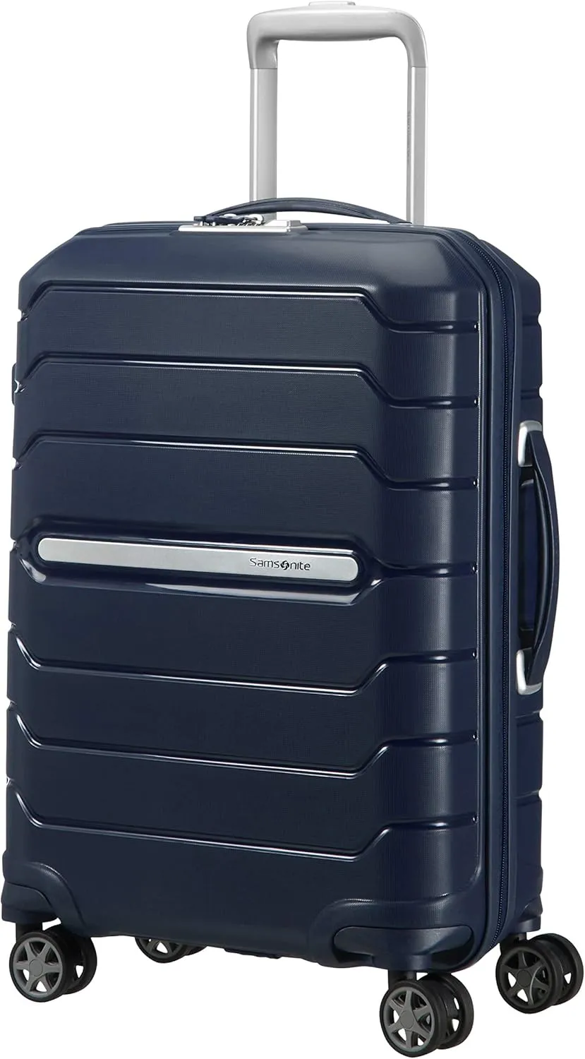 SAMSONITE Flux - Spinner 55/20 Expandable Hand Luggage, 55 cm, 44 liters, Blue (Navy Blue)