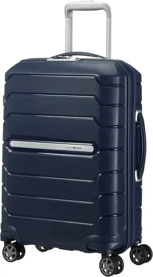 SAMSONITE Flux - Spinner 55/20 Expandable Hand Luggage, 55 cm, 44 liters, Blue (Navy Blue)