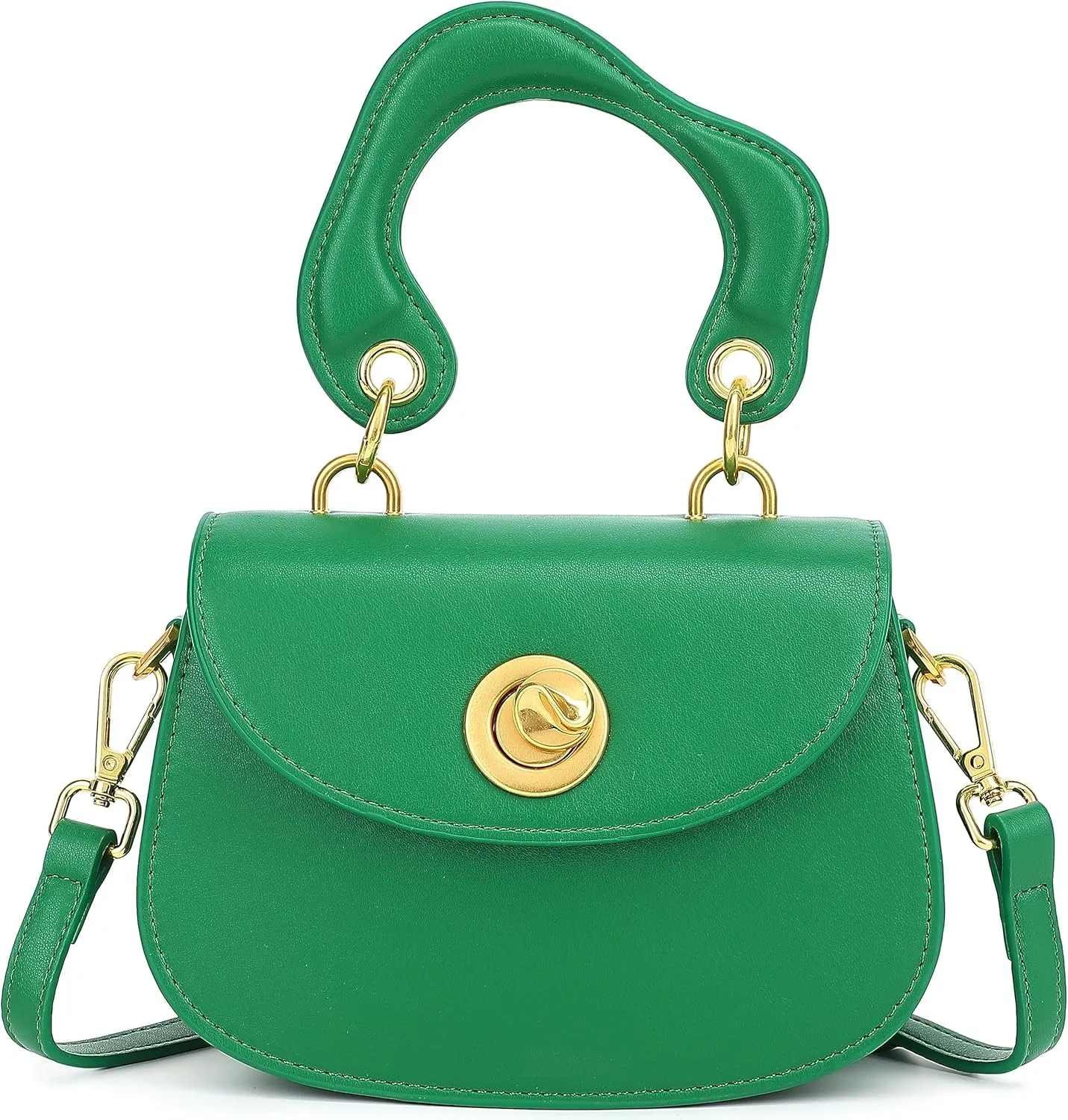 Scarleton Crossbody Bags for Women, Purses for Women, Satchel Shoulder Bag, Lightweight Gold Chain Crossbody Bag Purse, H2106