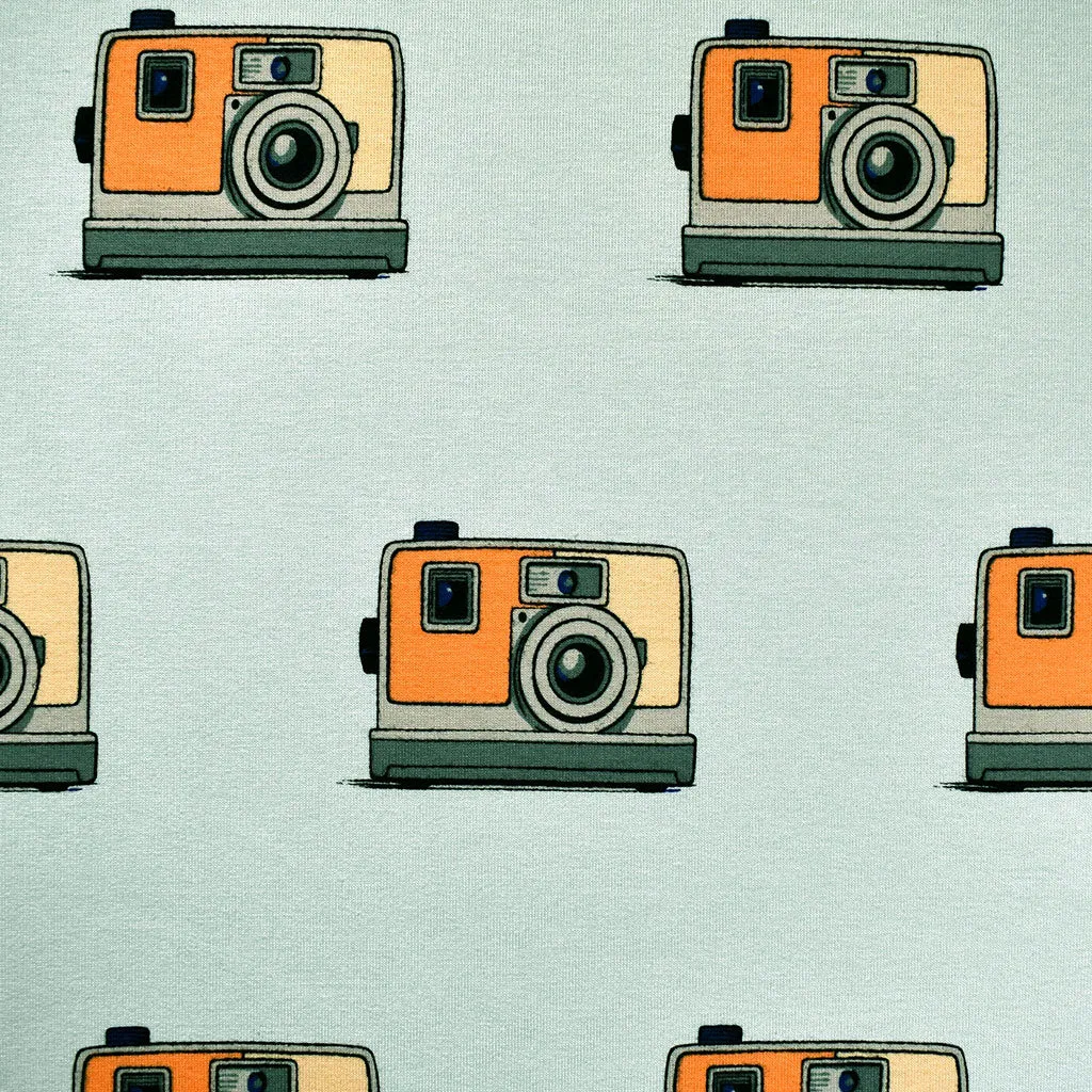 See You at Six Vintage Cameras French Terry Misty Green SY