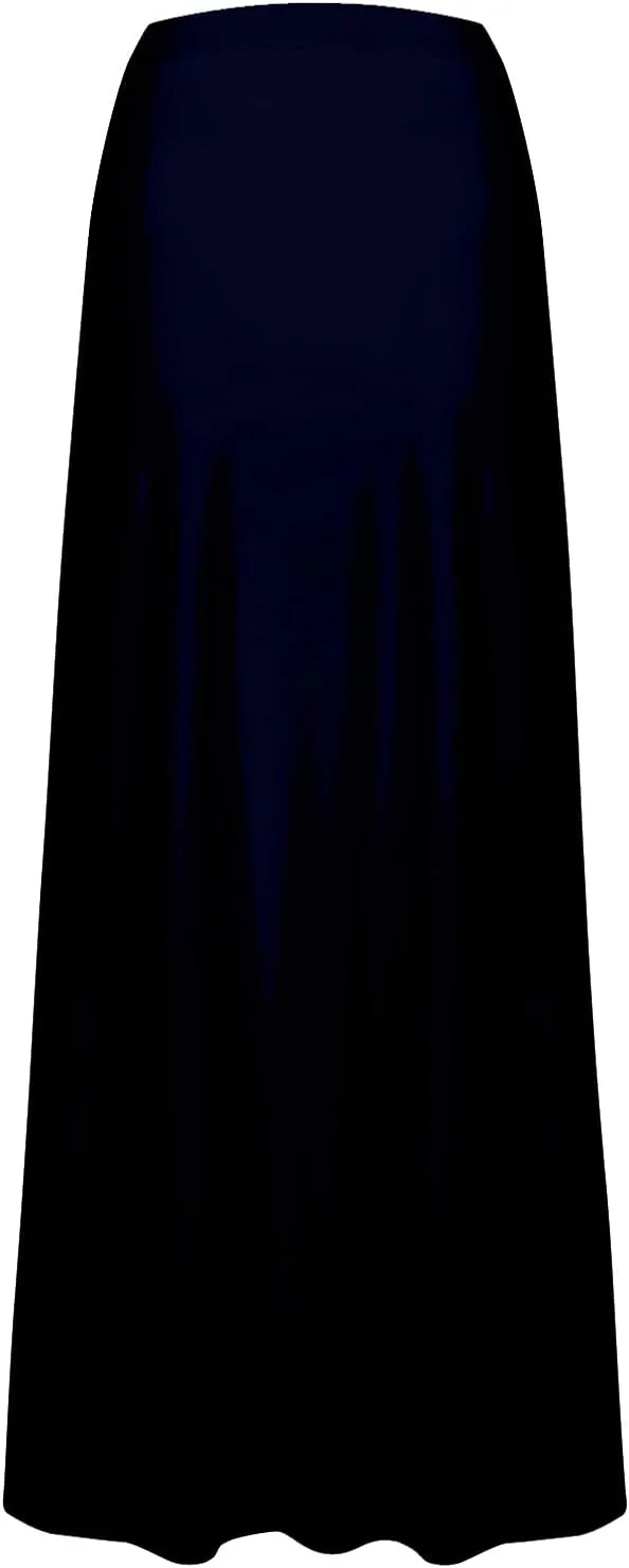 SERYU Women's Casual Slit Wrap Asymmetrical Elastic High Waist Maxi Draped Skirt