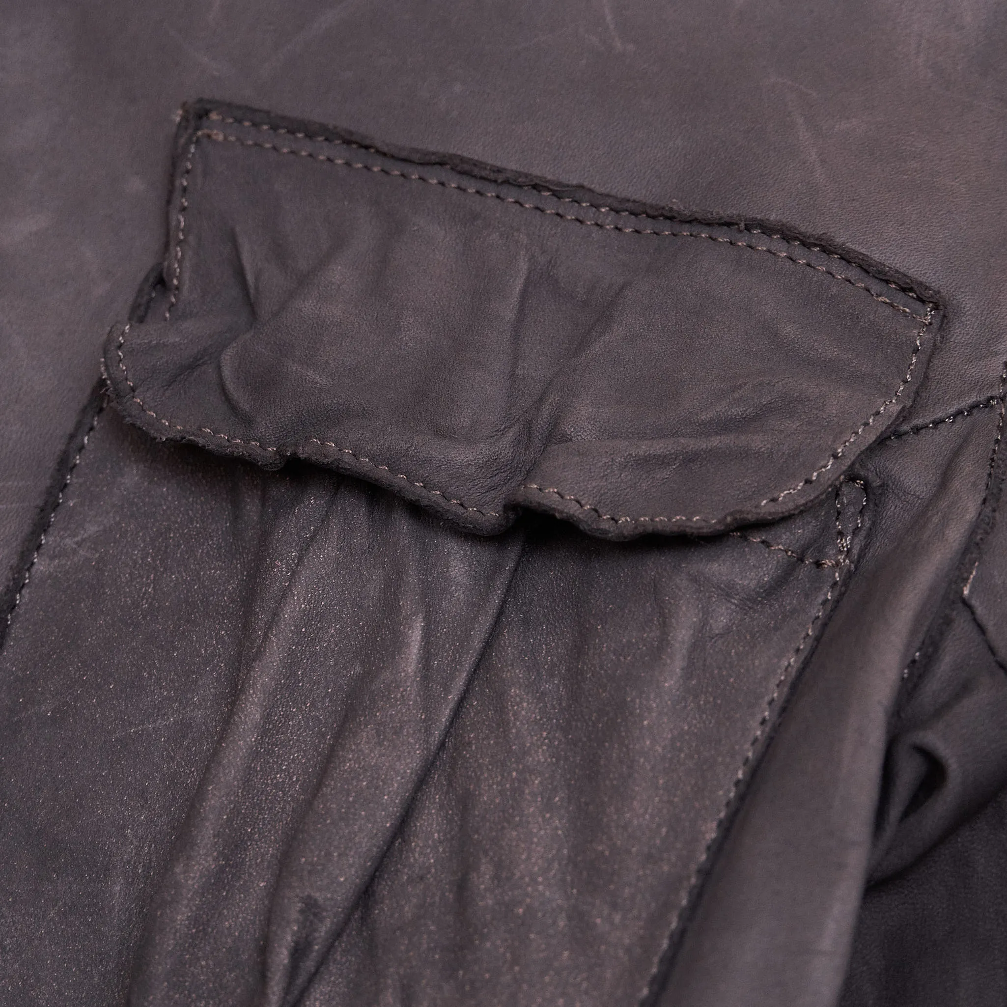 Sisii Ladies Japan Leather M-65 Short Parka