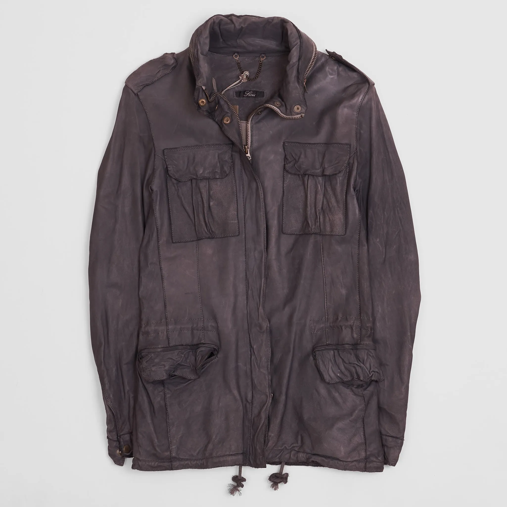 Sisii Ladies Japan Leather M-65 Short Parka