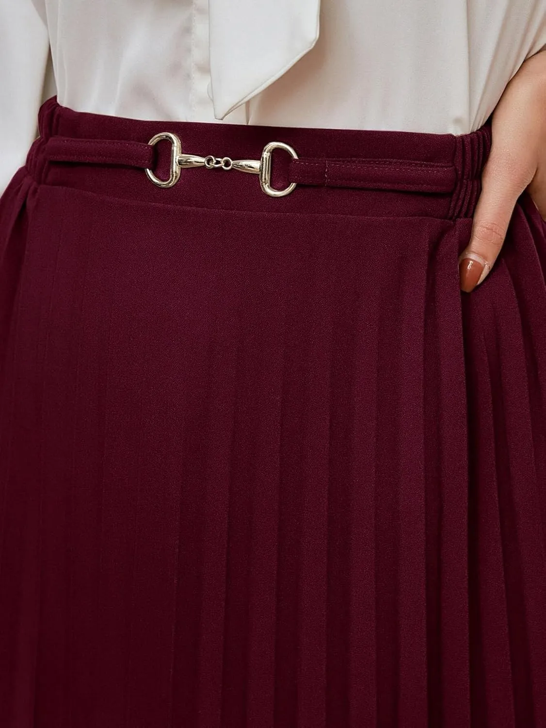 Skirts for Women Trendy Summer 2023 High Waist Pleated Elegant Skirt Long Skirt
