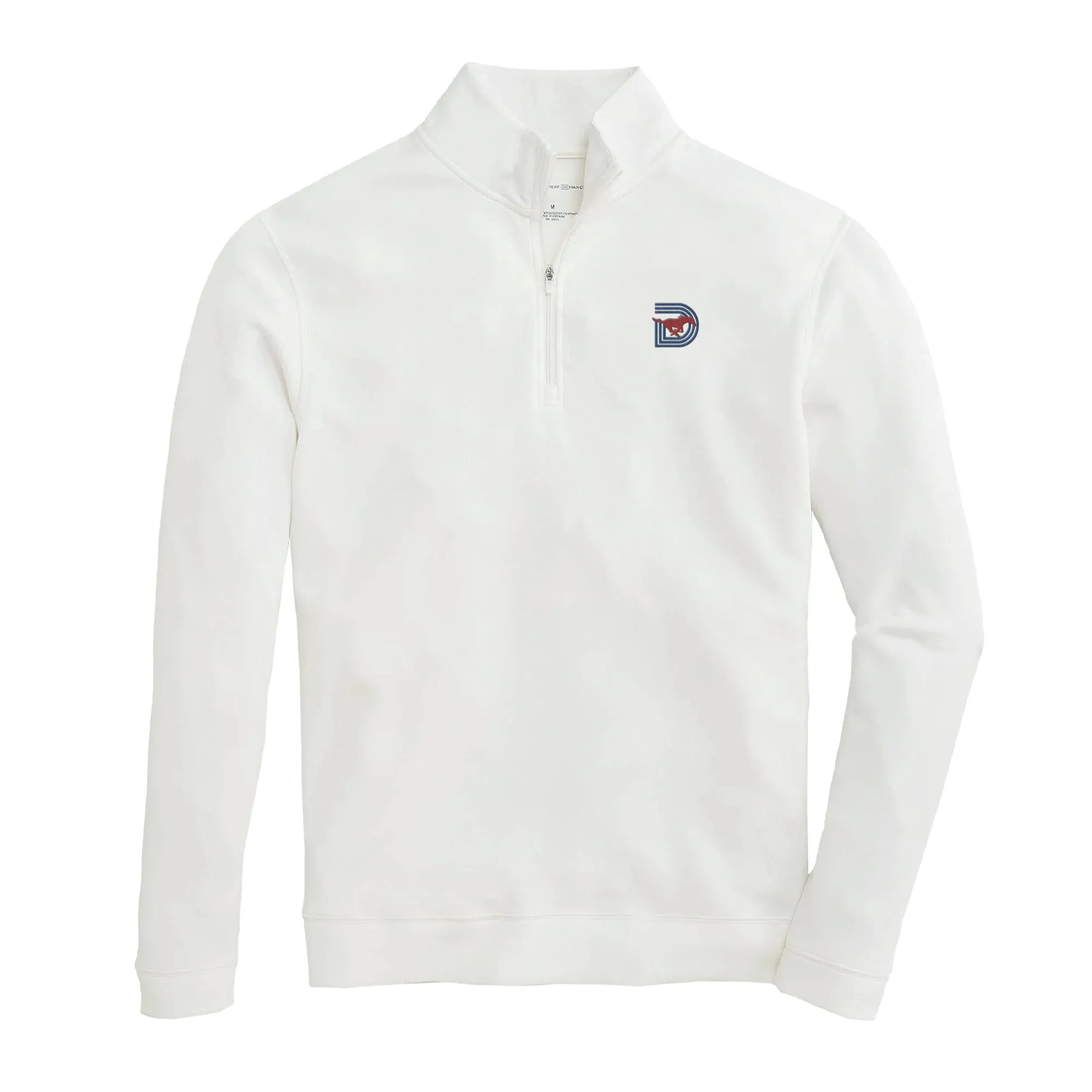 SMU Triple D Flow 1/4 Zip Pullover - White