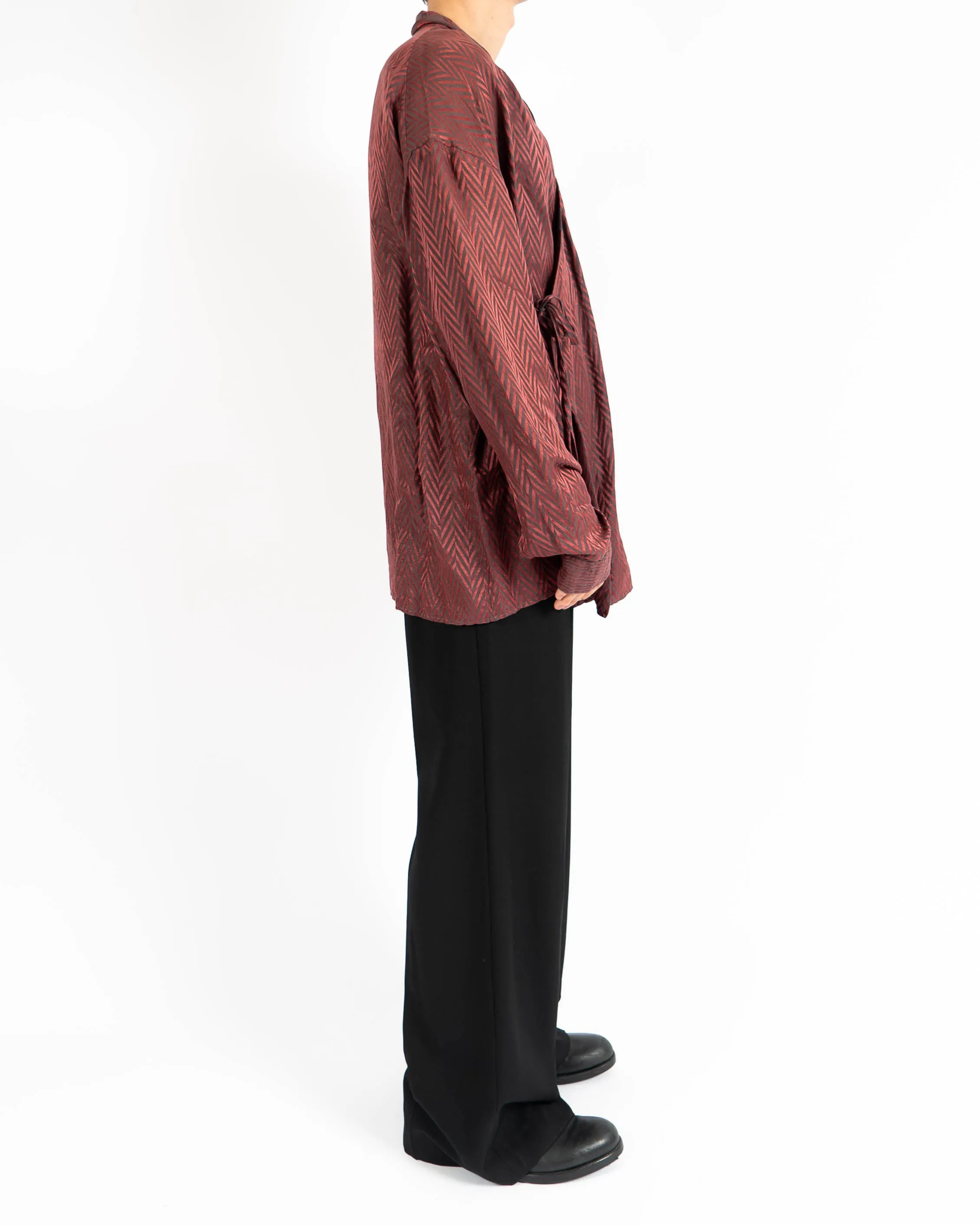 SS15 Chevron Jacquard Kimono Shirt