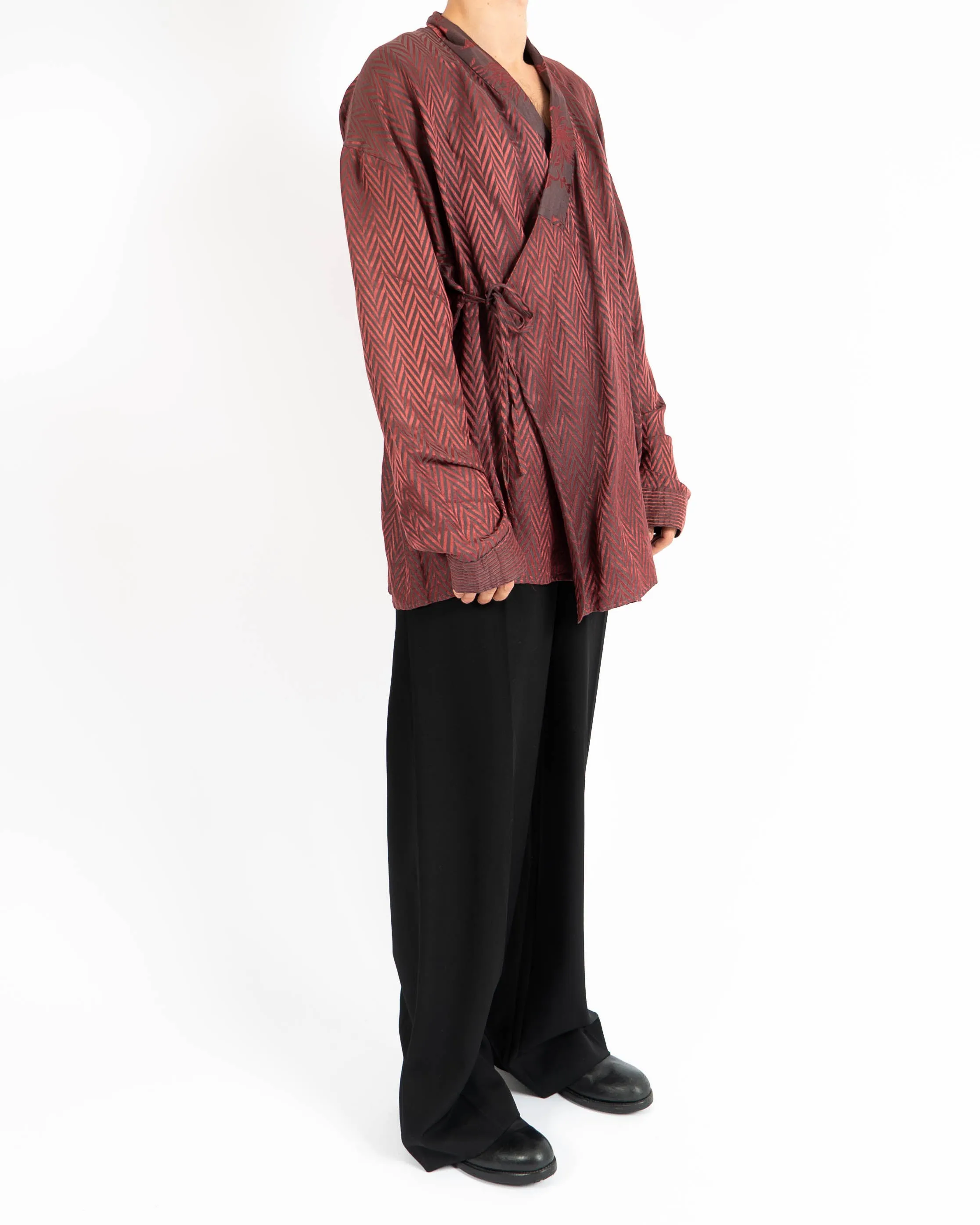 SS15 Chevron Jacquard Kimono Shirt