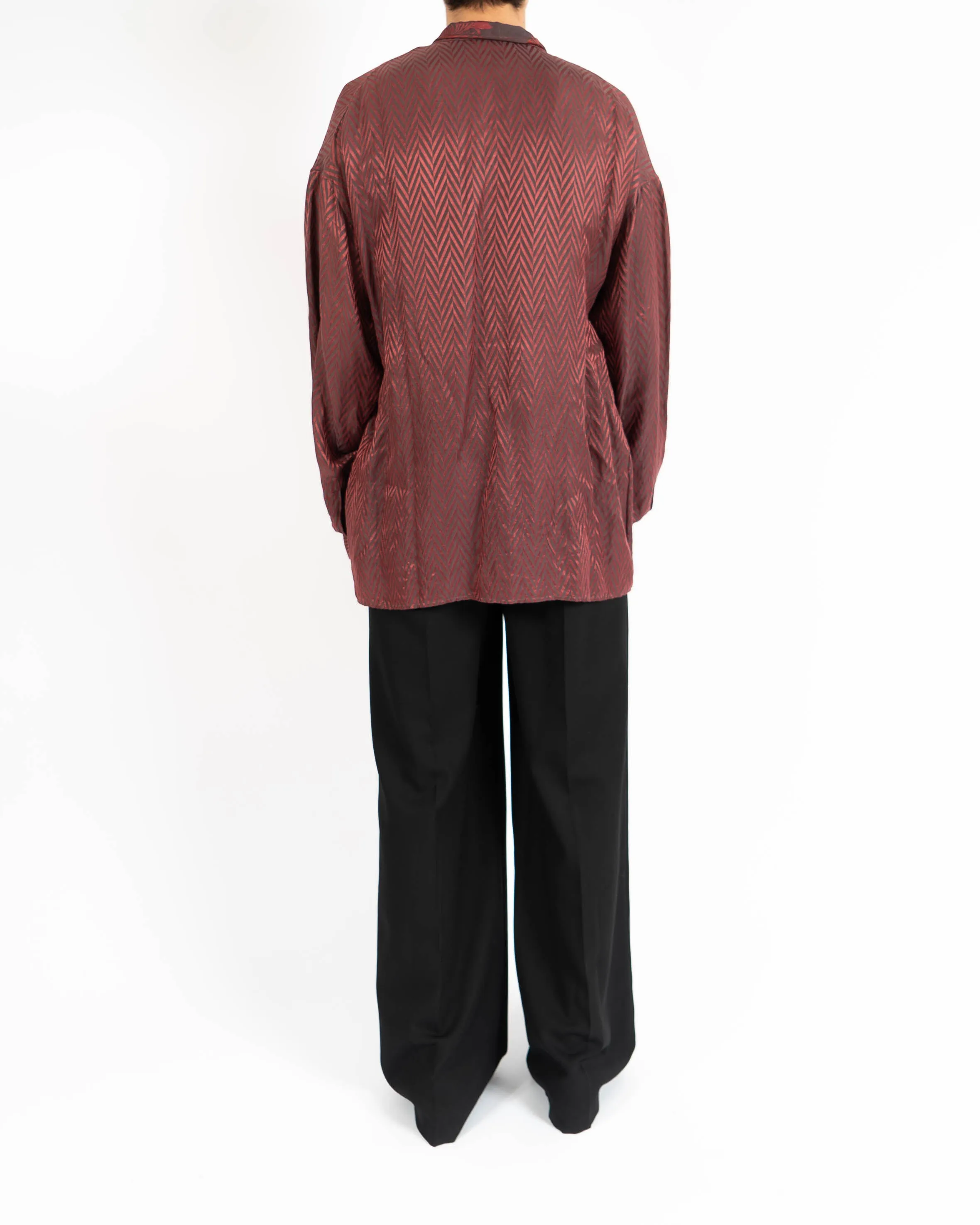 SS15 Chevron Jacquard Kimono Shirt