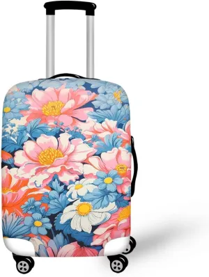 TODIYADDU Beautiful Lotus Flower Suitcase Cover 25-28 inch Custom Luggage Cover for Women Washable Suitcase Protector Luggage Accessories for Outdoor Long Distance Travel Nice Holiday Gifts, L