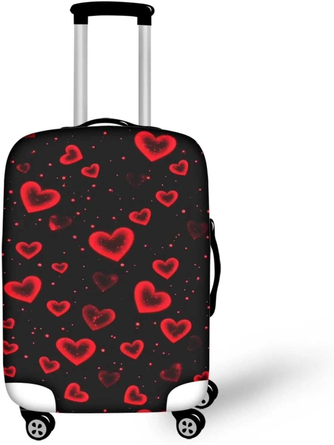 TODIYADDU Bubble Heart Travel Thicken Elastic Color Luggage Suitcase Protective Cover, Apply to 18-32inch Cases, Travel Accessories, Daily Tools, Holiday Present for Father Mother, L