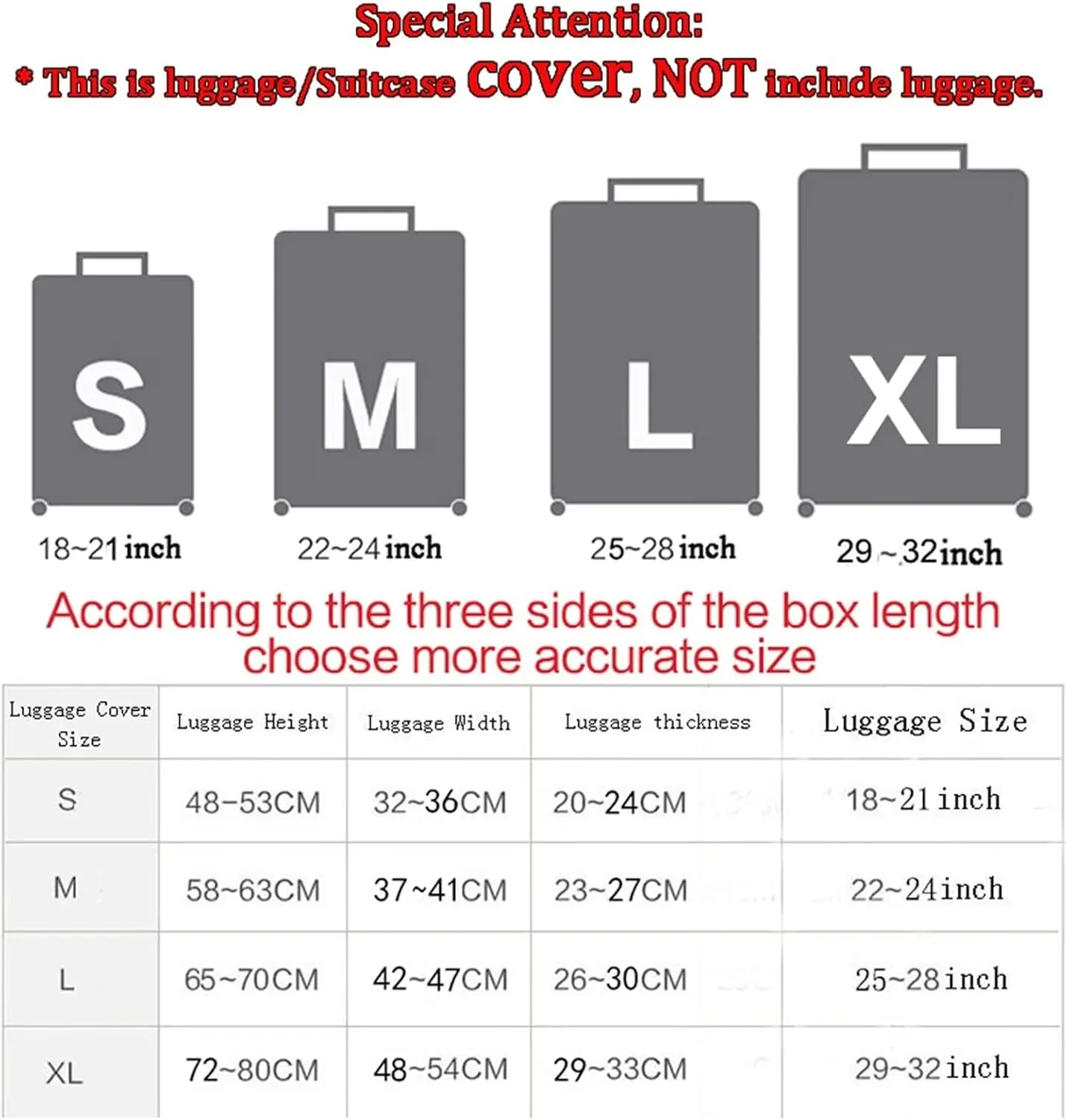 TODIYADDU Cartoon Shark Travel Thicken Elastic Color Luggage Suitcase Protective Cover, Apply to 18-32inch Cases, Travel Accessories, Daily Tools, Holiday Gifts for Father Mother, S