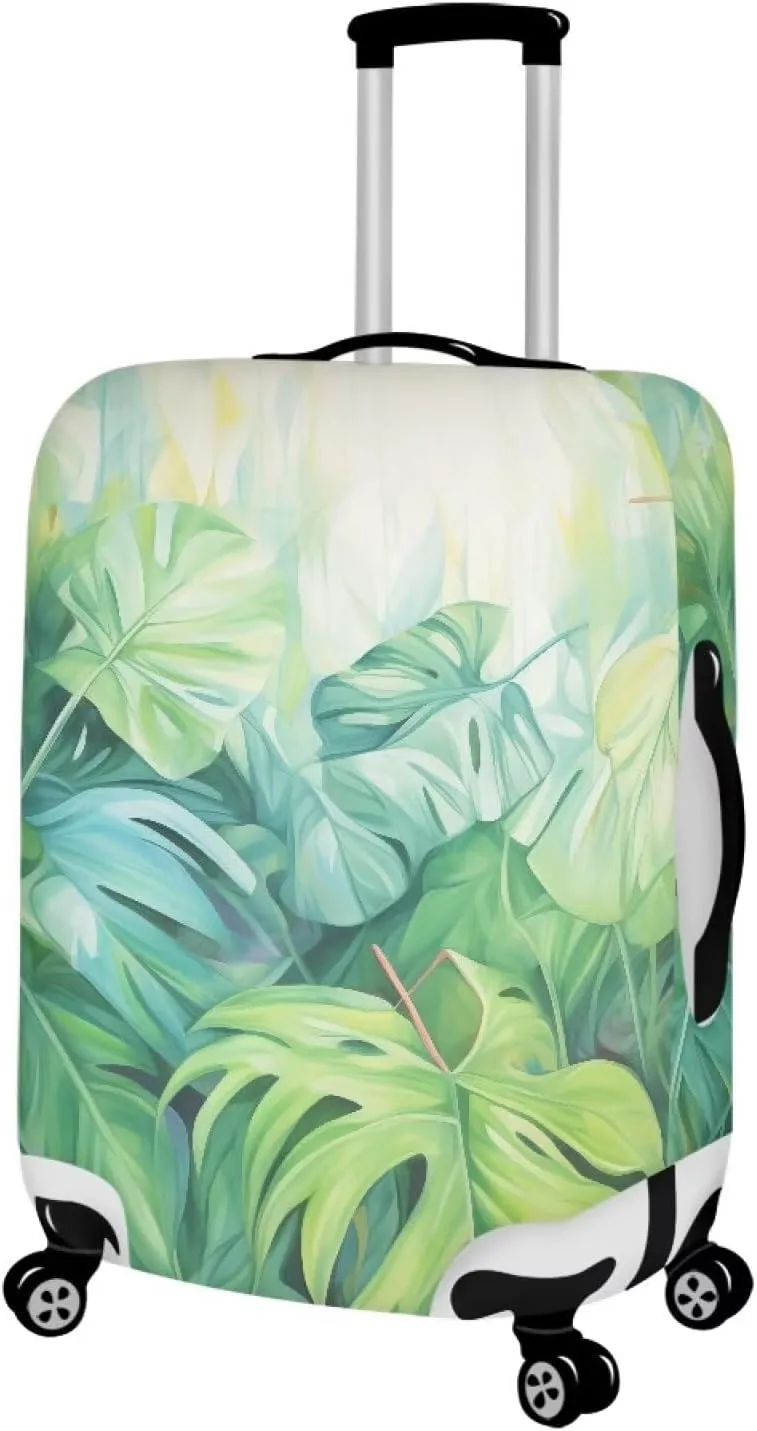 TODIYADDU Tropical Palm Leaves Luggage Cover Protector Trendy Portable Custom Luggage Cover for Women Men Washable Suitcase Protector Luggage Protective Cover Accessories Holiday Gifts, L