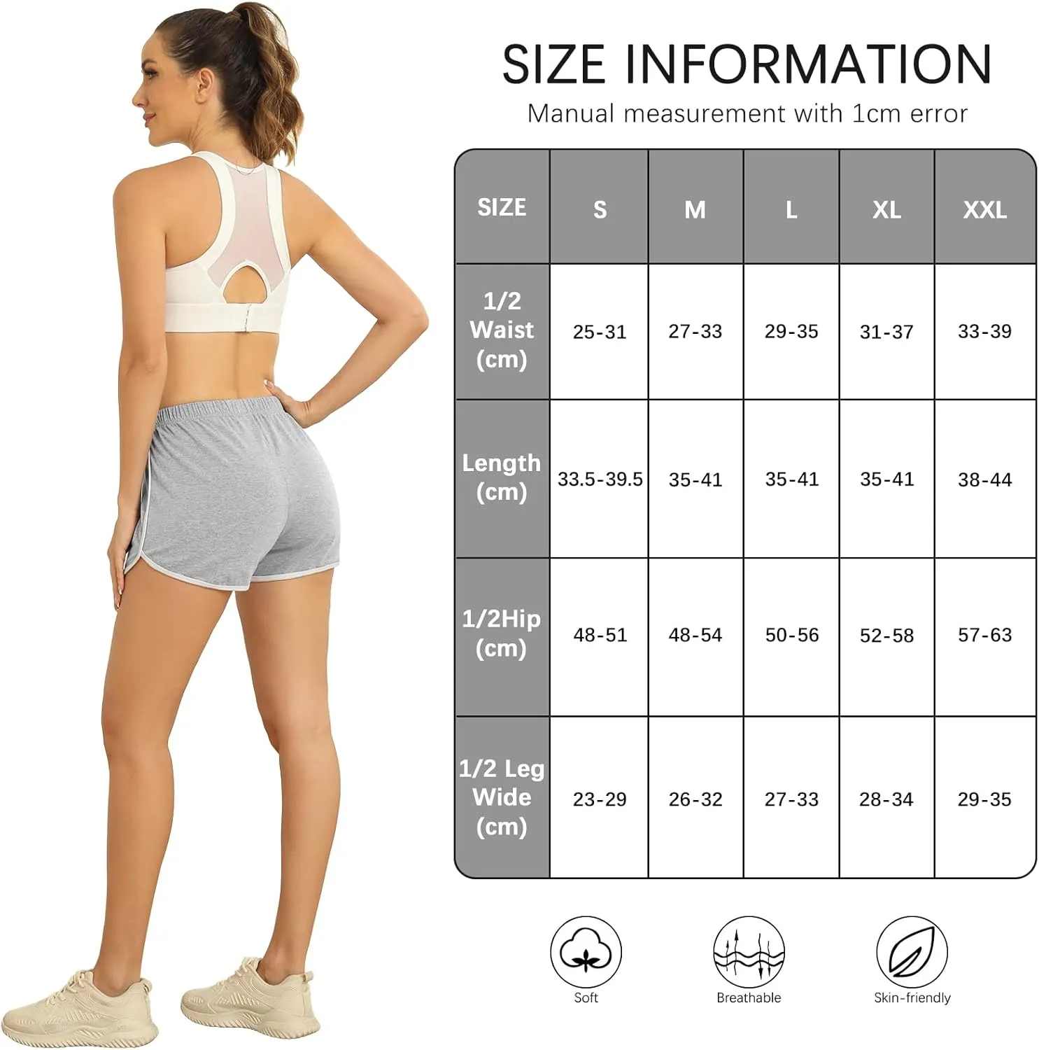 URATOT 4 Pack Women's Cotton Dance Yoga Sports Short Summer Running Athletic Pant Waistband Loose Shorts for Women