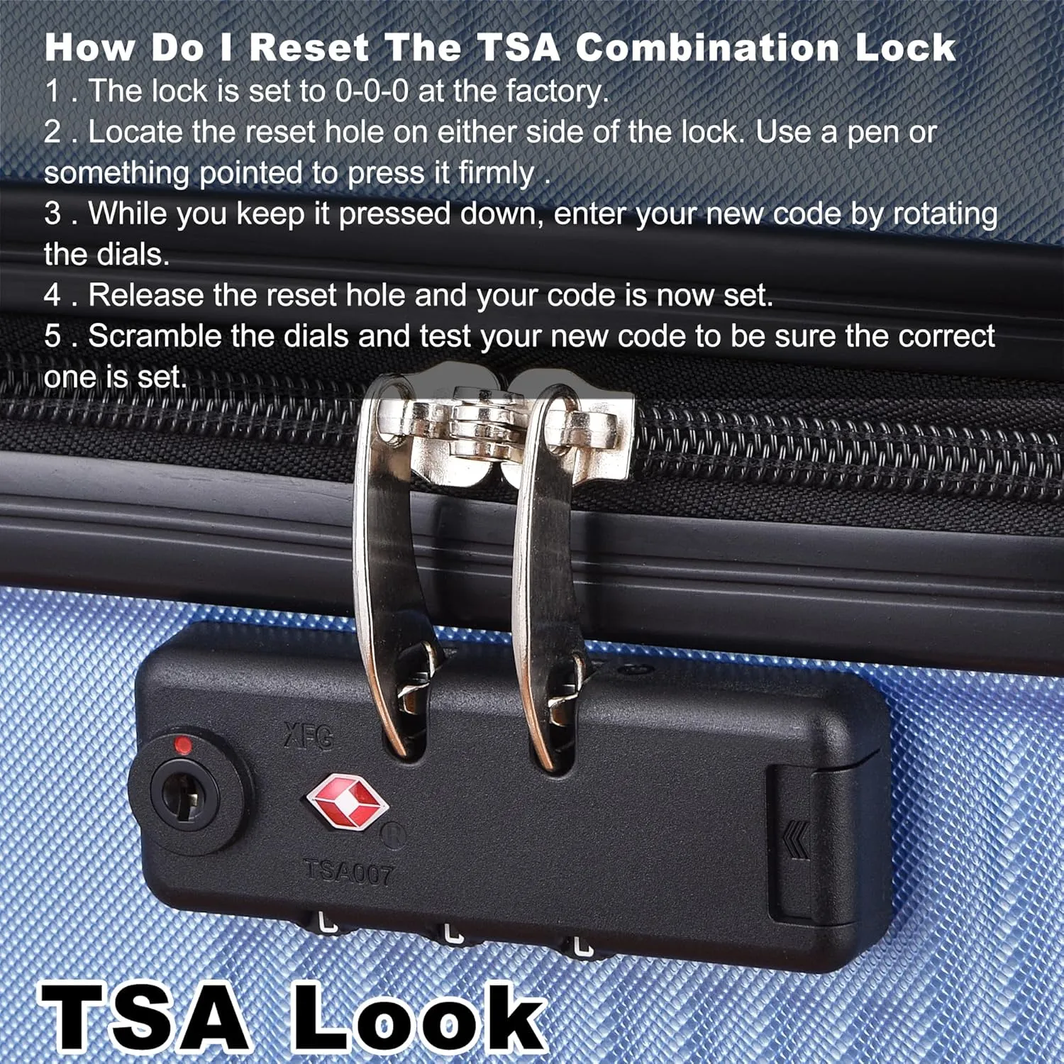 VANELC 3 Piece Luggage Sets with TSA Lock ABS, Durable Luggage Set, Lightweight Suitcase with Hooks, Spinner Wheels, Cross Stripe Luggage Sets 20in/24in/28in (Light Blue, 3PCS)