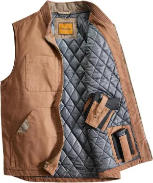 Venado Concealed Carry Vest for Men - Heavy Duty Canvas - Conceal Carry Pockets