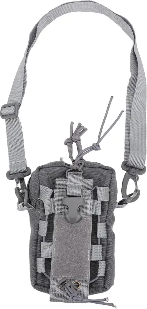 Water Bottle Waist Bag, Adjustable Waist Hanging Pack for Outdoor Sports Travel Hiking (Grey)