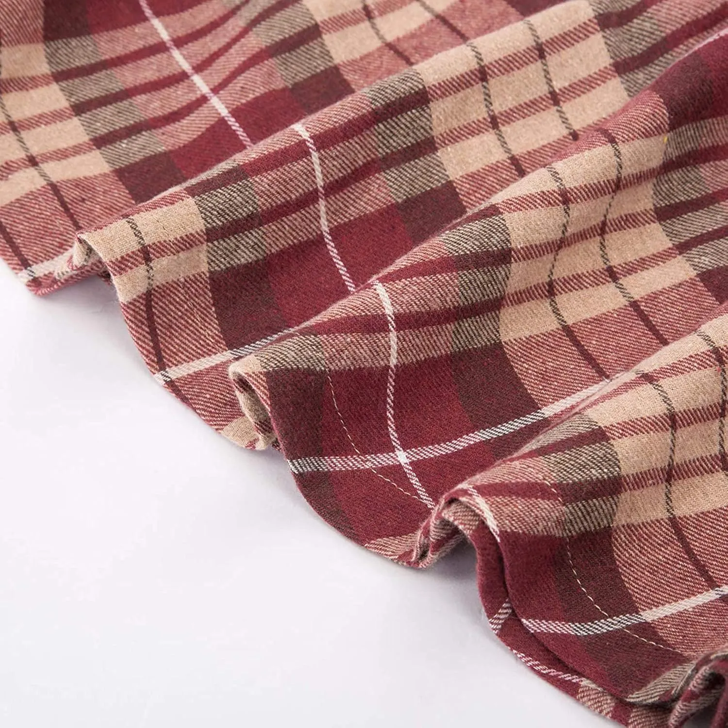 Women Fashion Casual Plaid Skirt Vintage High Waist Pleated Women Skirt Midi Skirts for Women Pleated Cheer