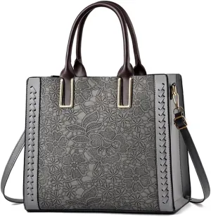 Women Purses and Handbags Multi-pockets Tote Handbag Retro Top Handle Satchel Purse Leather Shoulder Handbag for Work