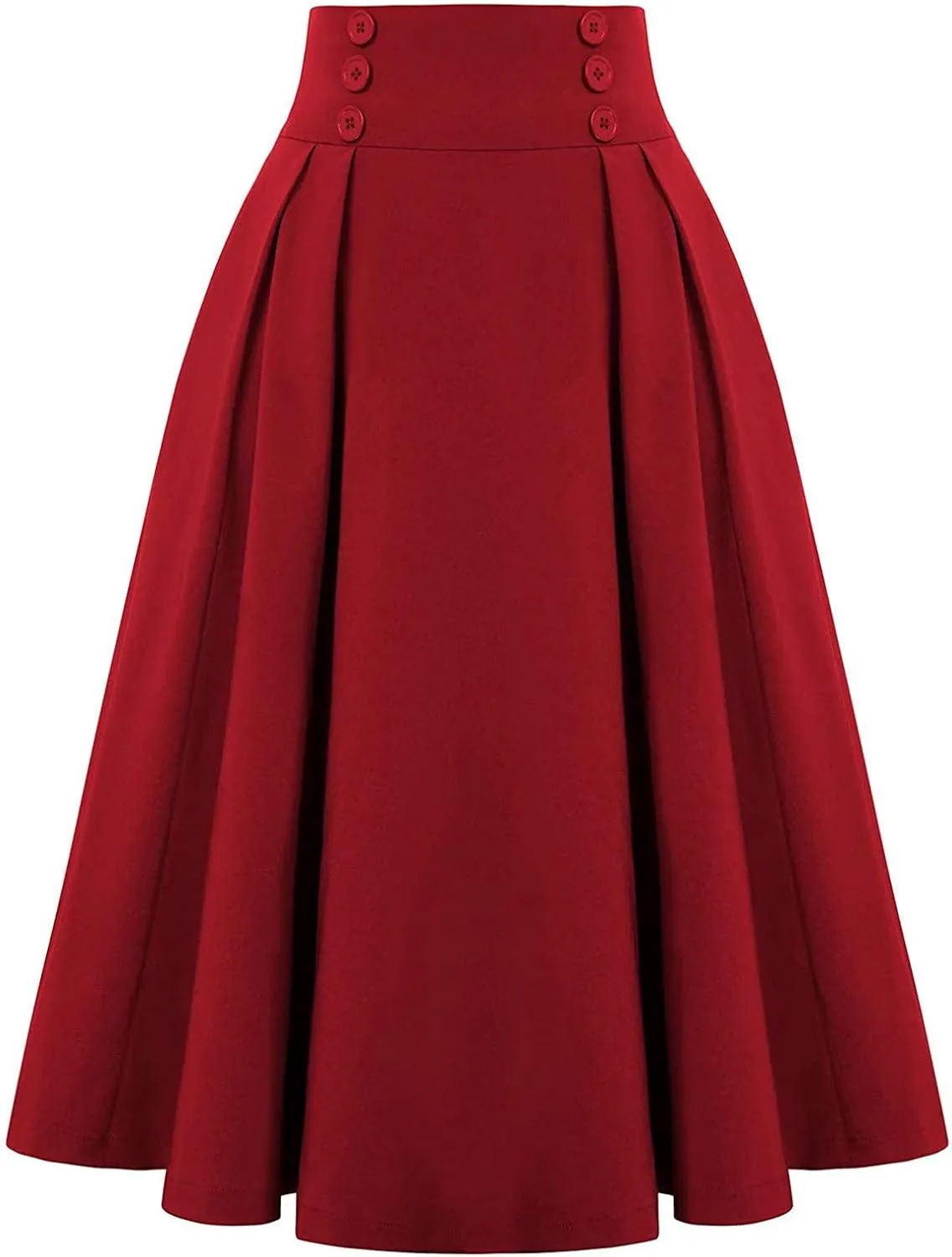 Women Skirts Women Vintage Fashion Casual Plaid Skirt Vintage High Waist Pleated Skirt Spring Dresses Midi Skirts