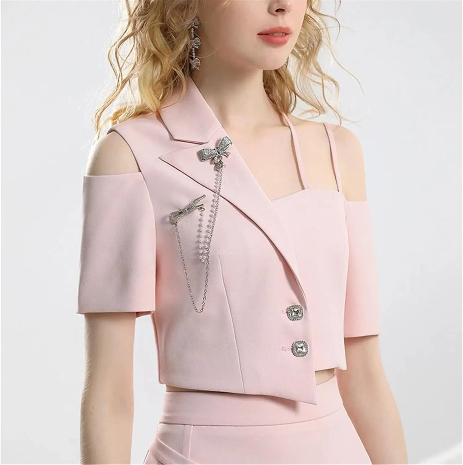 WomenS Asymmetric Off-Shoulder Top with Pleated Skirt Set Summer Party Wear High Waist Two Piece Outfit