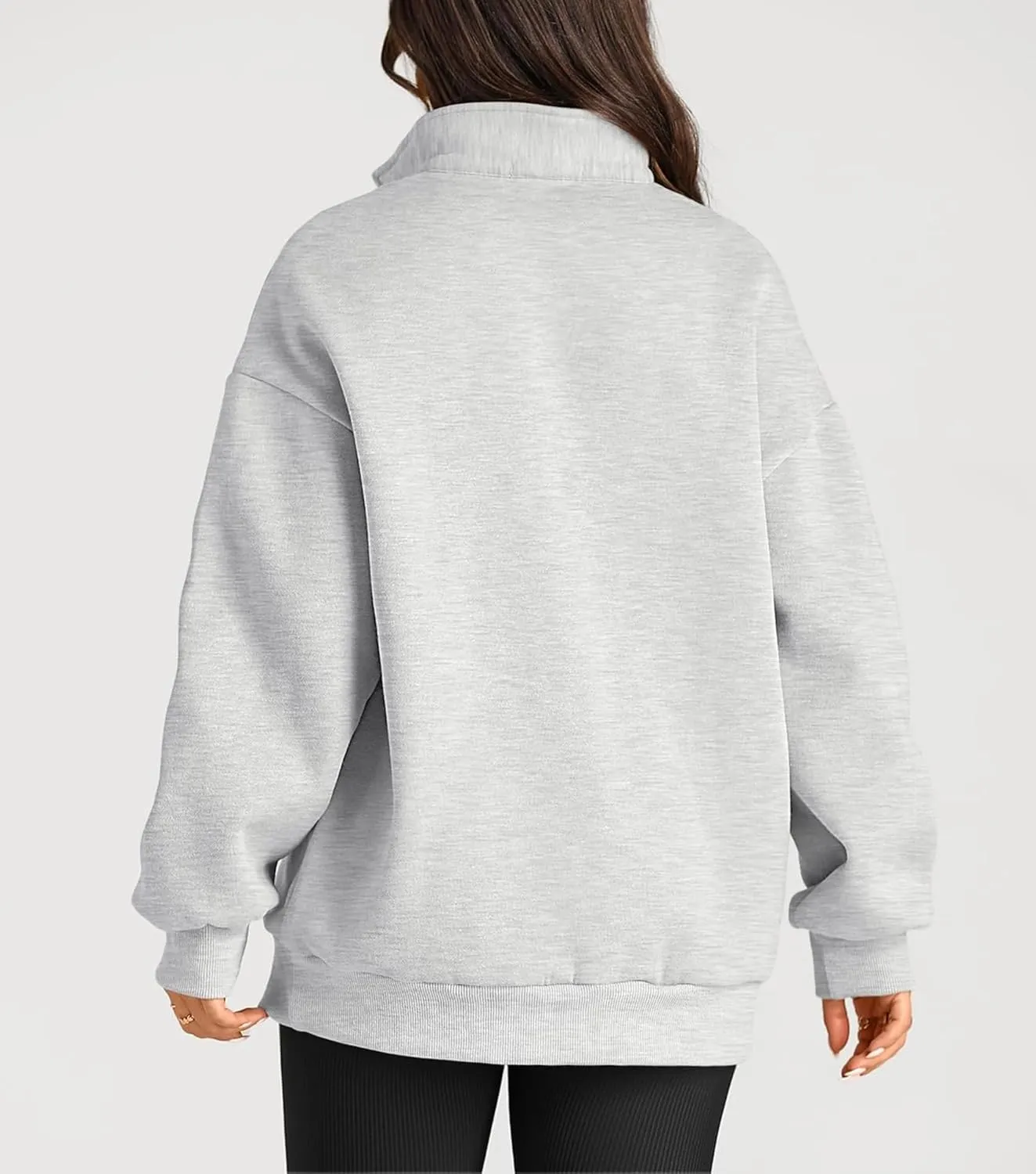 Womens Oversized Sweatshirts Fall Fashion Hoodies Half Zip Pullover Long Sleeve Shirts Clothes Outfits