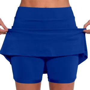 Womens Skorts with Pockets Tummy Control Plus Size Skorts for Women High Waist Athletic Sports Pants Skirt Casual Shorts
