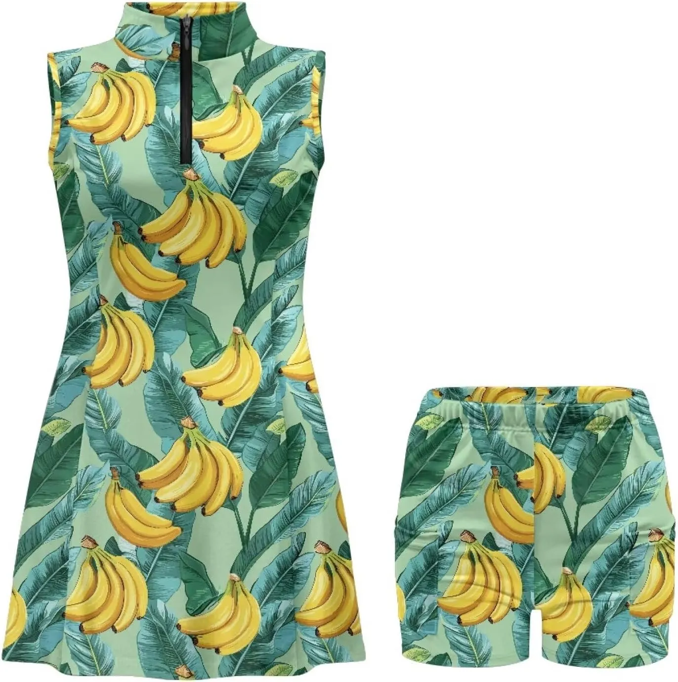 Womens Sleeveless Golf Tennis Dresses with ShortsPockets - Quick Drying Tennis Outfits for Workout Exercise