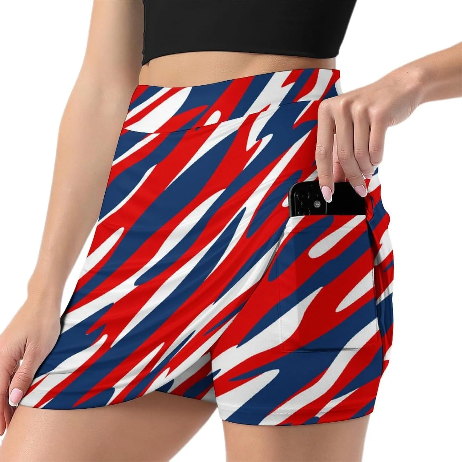Women's Tennis Skirt Funny Pattern Athletic Golf Skorts for Woman with Pockets Summer Mini Skirts Workout Outfits
