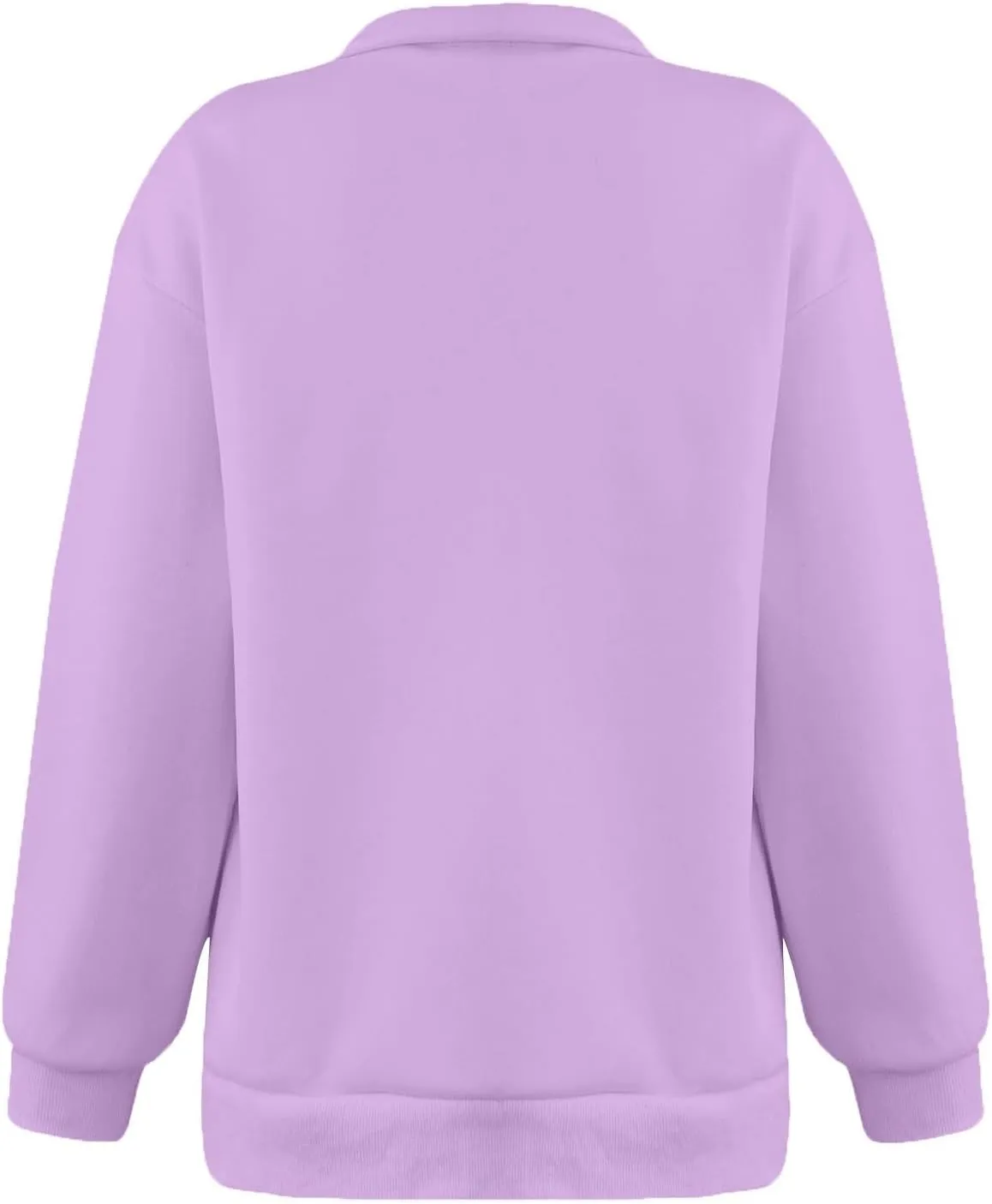 Womens Tops Long Sleeve Half Zip Sweatshirts Solid Color Lapel Pullover Casual Fashion Blouse Trendy Loose Fit Tops