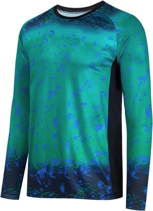 YIBIMOTTO Men's Sun Protection Fishing Tee for Men Printed Long Sleeve Shirt Quick Dry Sweatshirts Lightweight