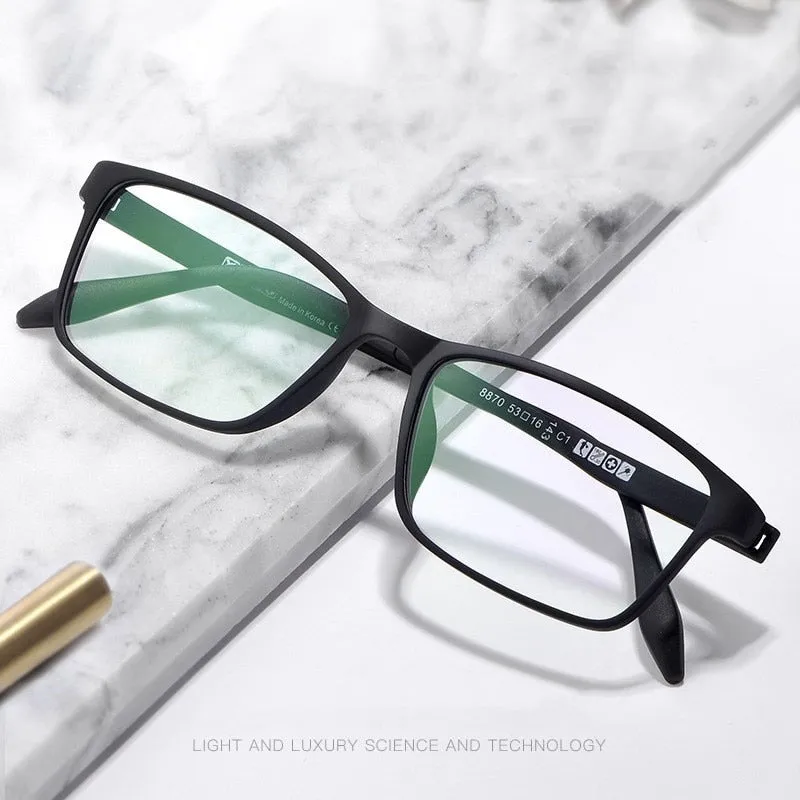 Yimaruili Unisex Full Rim Square Tr 90 Eyeglasses 8870