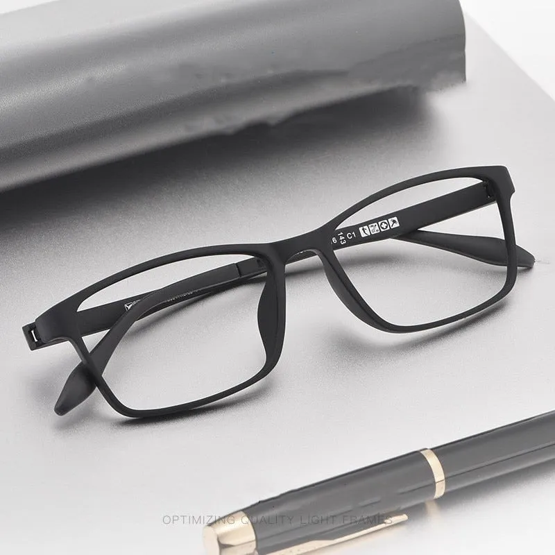 Yimaruili Unisex Full Rim Square Tr 90 Eyeglasses 8870